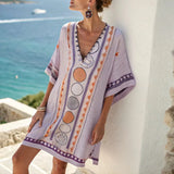 Muster in Violett und Orange