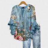 Blau Floral